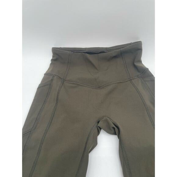 Lululemon Olive Green Full-Length Leggings High Rise Small Sculpting Pants - Picture 2 of 5